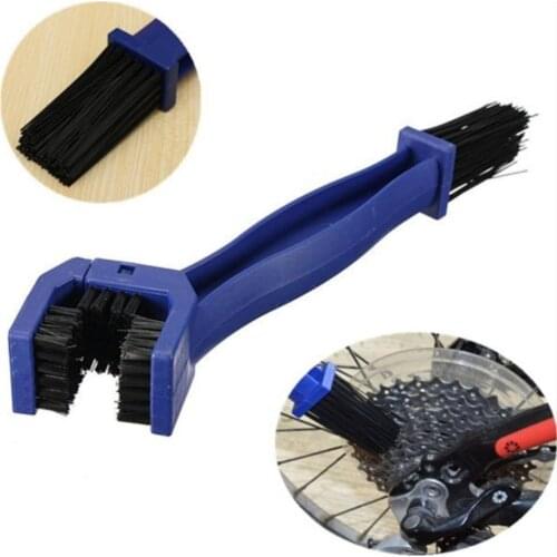 Blue Motorcycle Chain Cleaner Plastic Bike Bicycle Motor Brush Cycling Clean Chain Cleaner Outdoor Scrubber Tool