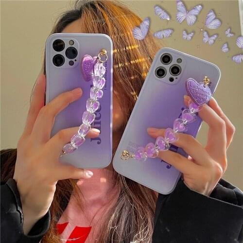 PINZHENG Anti-Fall Phone Case For iPhone X 11 12 Pro Max Soft Purple TPU Silicone Phone Protective Cover For 7 8 Plus Phone Case
