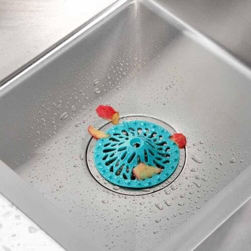 Silicone Anti Clogging Sink Sewer Filter Floor Drain Strainer Hair Stopper Catcher Shower Cover Kitchen Bathroom Accessories