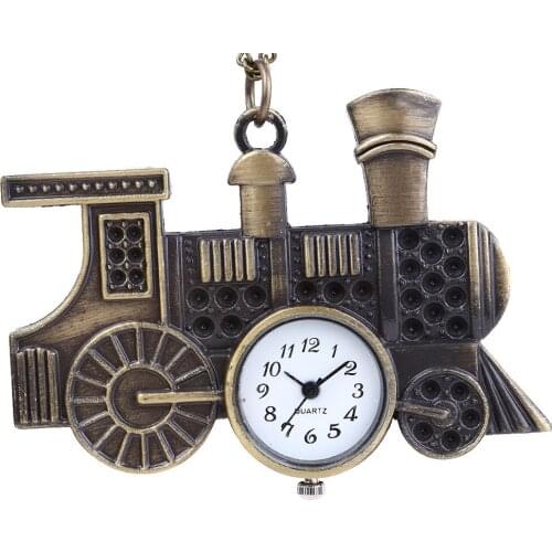 Vintage Bronze Personality Retro Pocket Watch Classic Car Styling Pendant Vintage Pocket & Fob Watches Necklace Gift #10