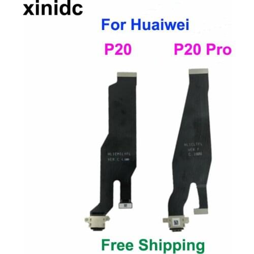 Xinidc 5pcs USB Charger PCB Flex For Huawei P20 P20 Pro Original Port Connector Charging Dock Flex Cable Repair Parts