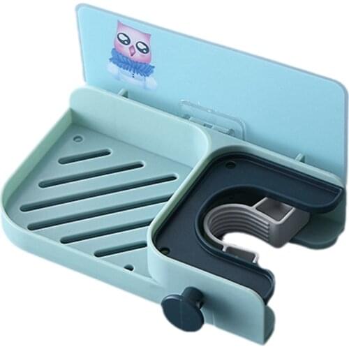 Mop clip wall-mounted broom storage rack bathroom kitchen storage rack seamless mop clip hook household rack hook