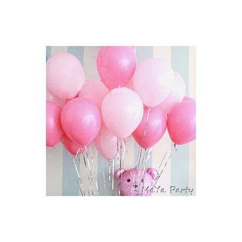 20pc/lot Pearl balloons 10 Inch Thick 2.2g Birthday Ballons Wedding Ballons Decorations Light/Dark Pink Party Wholesale