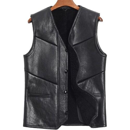 Shearling Sheepskin Vest 2018 New Style Business Casual Fur Vest