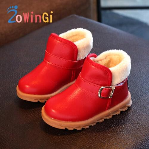 Size 21-30 Winter Warm Snow Boots for Children Martin Boots Infant Warm Shoes Baby Toddler Shoes Kids Warm Short Boots