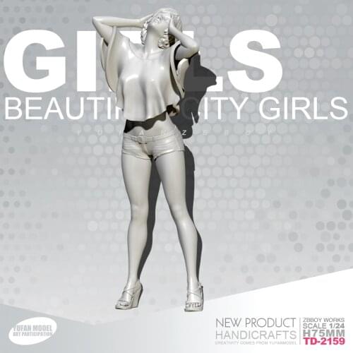 1/24 Resin Figure Kits Beauty Model DIY figure Self-assembled 75mmTD-2159