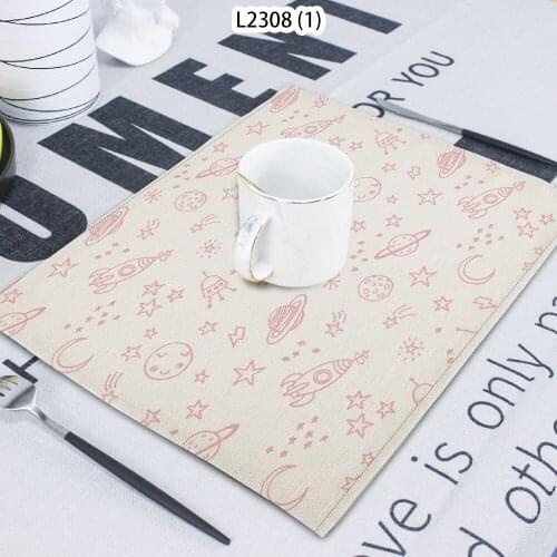 1 Pcs Polygonal Five-Pointed Star Printed Napkin Cloth Home Decoration Table Mat Cloth Tea Towel Coaster 42*32 Servilletas Tela