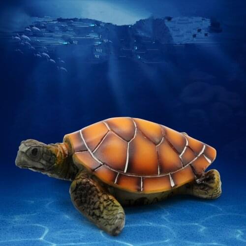 1pcs Polyresin Turtle Tortoise Artificial Fish Tank Turtle Decoration Aquarium Ornament