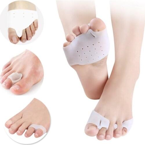 10-1Pair Foot Protector Big Toe Straightener Thumb Silicone Gel Foot Fingers Toe Separator Bunion Adjuster Feet Pads Relief Pain