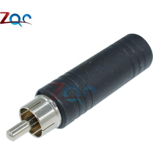 2PCS HOT RCA Male Plug to 1/4 6.35mm Female Jack Audio Adapter Connector CF