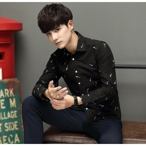 2019 New Cotton Long-sleeved Shirt Hign Quality Mens Fashion Casual Men Shirts Mens Dress Shirts Well-designed