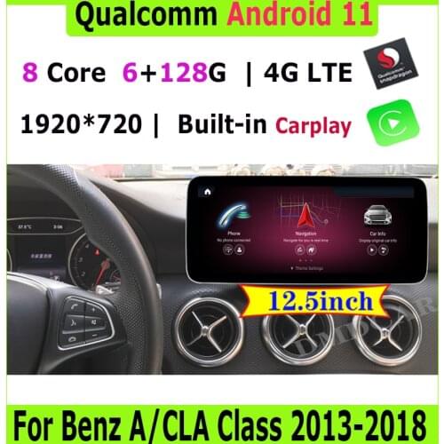 12.3" Android 10 Snapdragon 8Core 8+64G Car Multimedia Player GPS Stereo Radio for Benz A class W176 CLA C117 / X156 Auto Video