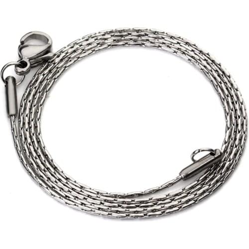 Fashion 5PCS/lot Silver Tone Stainless Steel DIY Lobster Buckle Necklace Chains Bulk Snake 0.9mm Link Chains Jewelry Accessories