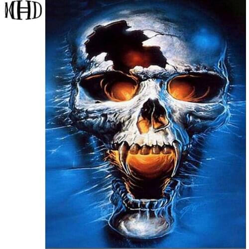 Skull full square / round 5d diy diamond embroidery skull diamond painting 3D diamond cross stitch decorative art painting