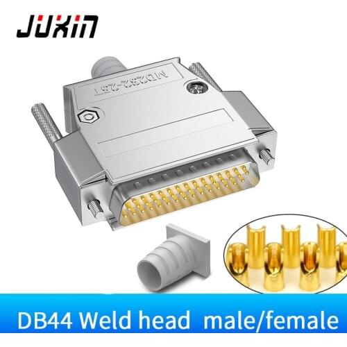 DB44 welded head welding wire DB44 3 row 44 pin plug male female D-SUB44 metal casing