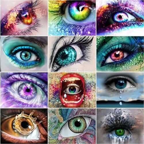 EverShine Diamond Painting Eye Cross Stitch 5D Full Square Diamond Embroidery Sale Bead Picture Kits Art Handwork Hobby Gift