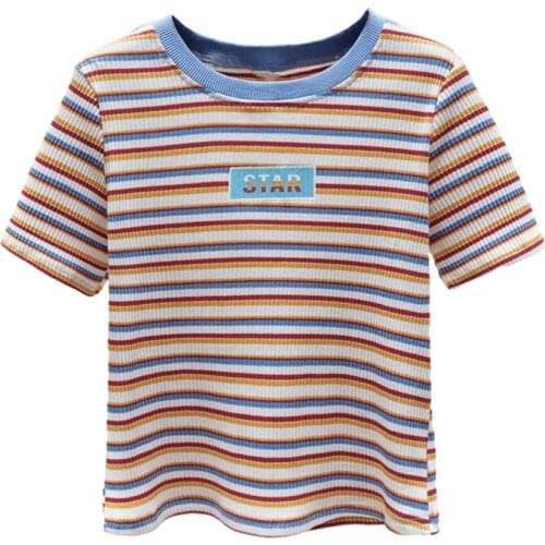 Женские полосатые футболки Hiawatha China At AliExpress