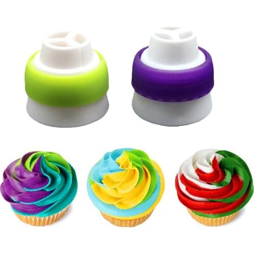 3 Color Coupler Cake Tools Bakeware Cupcake Fondant Cookie Cutters Cream Decorating Bags Converter Cake Tools