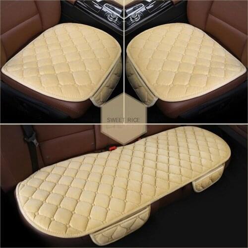 3 Pcs Soft Comfortable Car Cushion Non-slip Breathable 2 Pcs Front Cushion + 1 Pcs Rear Cushion