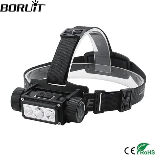 BORUiT B39 XM-L2+2*XP-G2 LED Headlamp Memory Function Headlight 21700/18650 USB TYPE-C Rechargeable Head Torch Camping Hunting