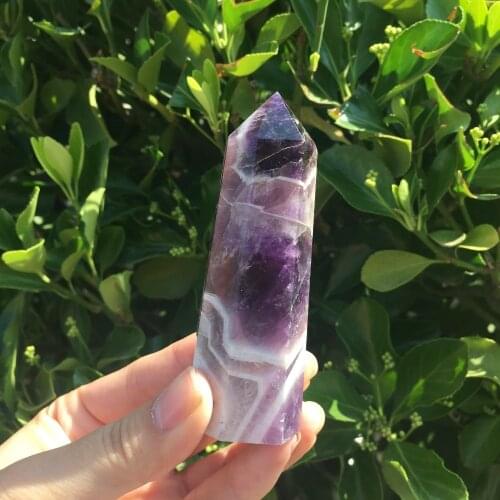 NATURAL Dream Amethyst QUARTZ CRYSTAL WAND POINT HEALING