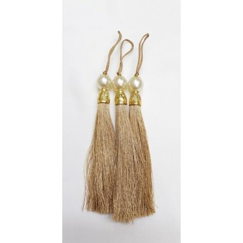 Mink Beaded Tassel 12 cm 1 Adet-tps-1089