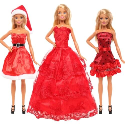 New Handmand 3 Doll Items/set dolls accessories Christmas dress our generation Doclothes for barbie Game best DIY Gift for kids