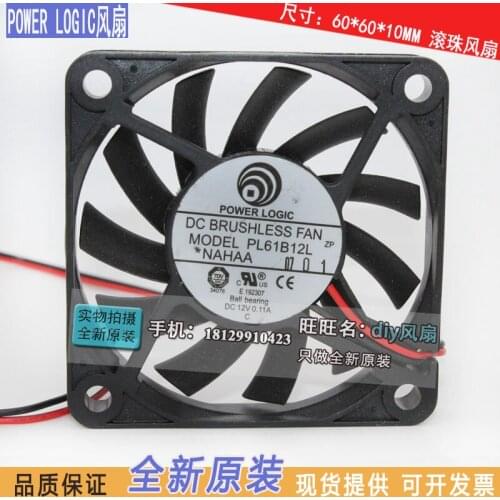 NEW POWER LOGIC PL61B12L 12V 6010 silence 6CM cooling fan
