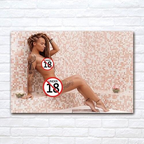 Sexy Black Girl Wallpaper Wall Art Posters HD Canvas Cloth Fabric Print Painting for Living Room Home Decor