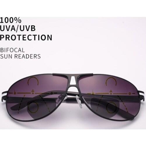 Bifocal Progressive Sunglasses Reading Glasses for Mens Women with UV400 Protection Retro Outdoor Sun Multifocal Eyeglasses