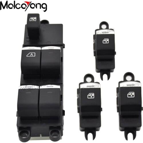 4PCS With Chrome Master Electric Power Window Lifter Switch For Nissan Navara D40 2004-2016 For Qashqai J10 2.0 dCi 4WD