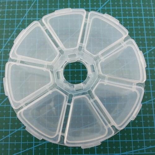 HENGJIA 8 Compartments Mini Portable Round Fishing Tackle Boxes Fishing Lure Baits