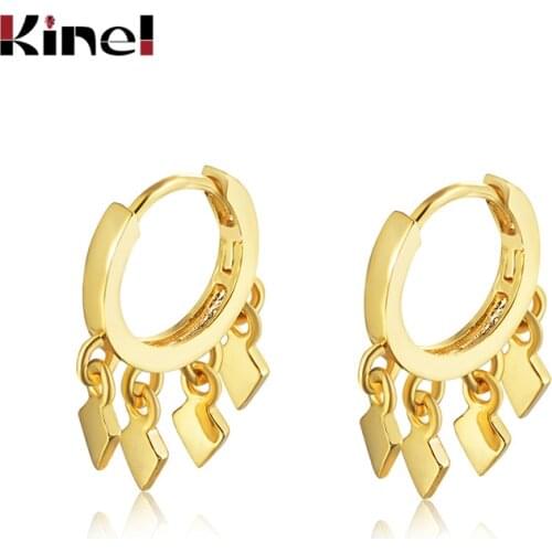 Kinel Genuine 100% Sterling Silver 925 Jewelry Short Tassel Earring Pendant for Women European American Fashion Accessories