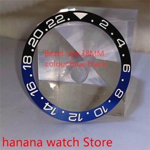 38 mm black blue ceramic watch glass bezel inserts for 40 mm men’s dial interchangeable accessories 31mm inner diameter