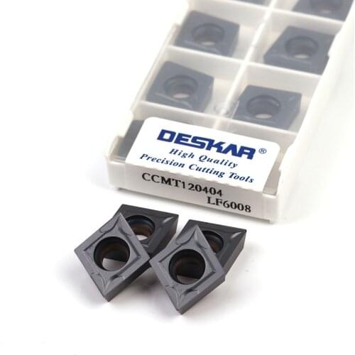 DESKAR CCMT120404 LF6008 CCMT120408 LF6008 carbide inserts CNC lathe turning inserts for steel and stainless steel processing