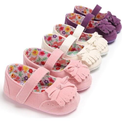 Baby Newborn Suede Baby Boy Girl Baby Moccasins Shoes Tassel Soft Soled Non-slip Footwear Crib Shoes