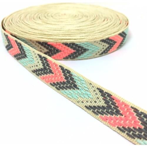 ZERZEEMOOY NEW 5/8'' 15mm 10yard/lots 100% polyester 2017 HOT dog chain accessories Color arrow geometry Woven Jacquard Ribbon