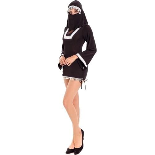 SexyArab Girls Role-playing Uniform Halloween Costume Female Masquerade Dress Cos Performance Dress Nun Costumes Party SET