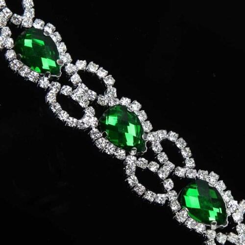 10Yards Rhinestone Trim Sew On Sparking Rhinestones Chain Bridal Applique Strass Crystals Banding DIY Decorations