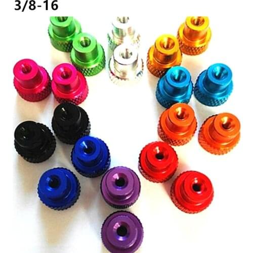 2Pcs 3/8-16 Hand Tighten Flange Nut Aluminum Knurled Hand Thumb Nuts For FPV RC Models 10 colours