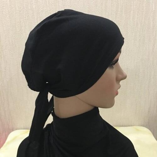 2021 Fashion Muslim Head Scarf Bonnet Caps Women Cotton Turban Female Inner Hijabs Stretch Underscarf Caps Turbante Mujer