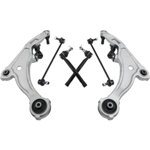 6Pcs Front Lower Control Arm (L/R) Rod Bar Ball Joint Outer Tie Rod Sway Bar for NISSAN Maxima 2009 2010-2014 Suspension Kit