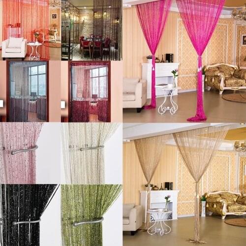 8 Colors Dropping String Door Curtain Beads Room Divider Window Panel Tassel Crystal Wedding Party Home Decor