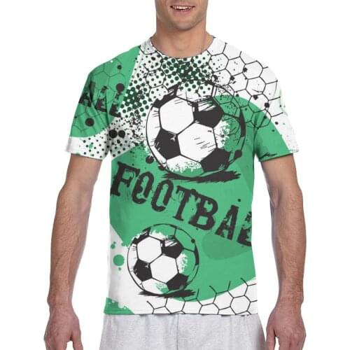 Abstract Football Grunge Urban Pattern Casual T Shirts Tee Tops Summer Men Short Sleeve Streetwear Fashion Male Tshirts