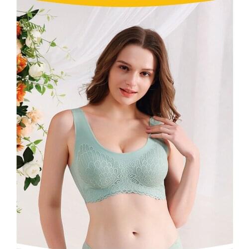 Latex Seamless Bra Women Push Up Underwear Cooling Gathers Shock-Proof Pad Female Intimate Fashion Soft Comfortable Bralette