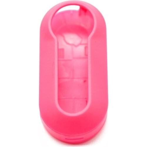 Key Cover Case Shell for Fiat 500 Panda Punto (Red)