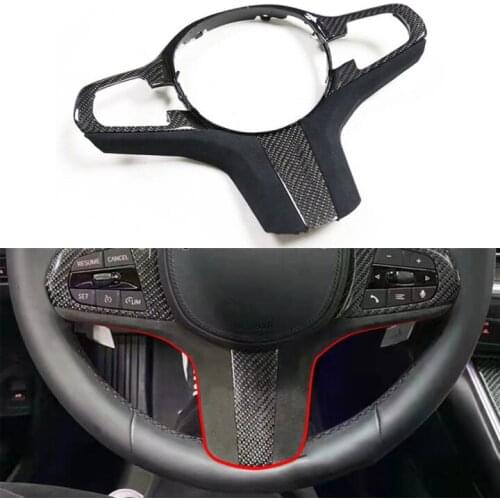 Real Carbon Fiber Steering Wheel Cover Trim Assembly Replace for New ID7 BMW 3 Series G20 5 Series G30 7 Series