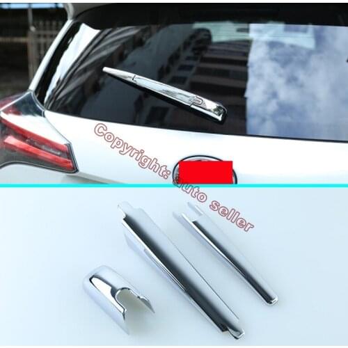 For Toyota RAV4 2016 2017 ABS Chrome Rear Window Wiper Arm Blade Cover Trim Overlay Nozzle Molding Garnish