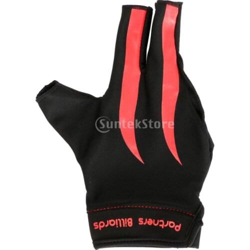 Breathable Three Fingers Right Hand Snooker Pool Cue Billiard Glove Accessories