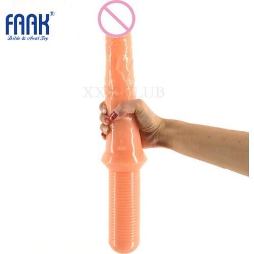 FAAK 42x5.1cm super long soft flexible double dong Sword shape dildo realistic artificial penis woman lesbian sex toy
